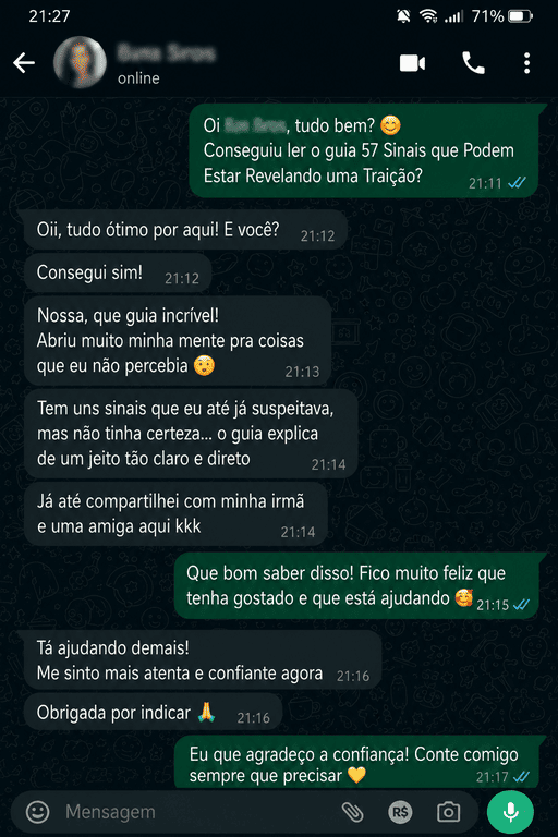 Depoimento de aluna - Checklist da Verdade